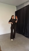 Nowfel Std Dokulu Triko Takım Kahverengi