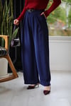 Omcha Kemerli Pantolon Lacivert