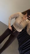 Önü Bağcıklı Ms Bluz Taş Rengi