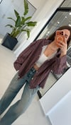 Oversize Kapişonlu Yağmurluk Ceket Bordo