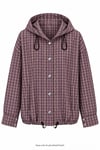 Oversize Kapişonlu Yağmurluk Ceket Bordo