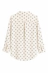 Oversize Puantiyeli Gömlek Krem