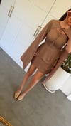 Pelerinli Elbise Camel