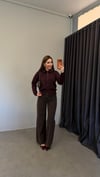 Peluş Kürk Yakalı Triko Hırka Bordo