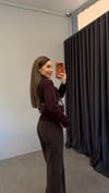 Peluş Kürk Yakalı Triko Hırka Bordo