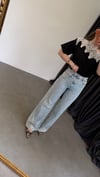 Plue Buz Mavi Ağartmalı Jean