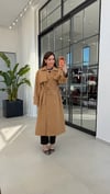Premium Klasik Trenç Ceket Camel