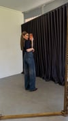 Premium Ön Arka Full Taşlı Jean Mavi