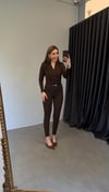 Reggina Toparlayıcı Fit Skinny Jean Kahverengi