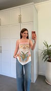 Şal Desenli Askılı Bluz Pudra