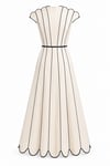 Santorini Keten Elbise Ekru