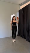 Şardonlu Ekstra Yüksek Bel Fit Oys Tayt Siyah