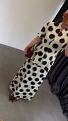 Satin Glow İnci Düğmeli Üçlü Takım Ekru