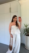 Shalwar Straplez Takım Beyaz