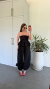 Shalwar Straplez Takım Siyah