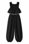 Shalwar Straplez Takım Siyah