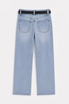 Sky Blue Siyah Kemerli Jean Açık Mavi