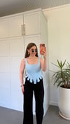 Soleil Parça Detaylı Bluz Mavi
