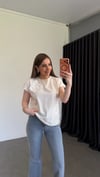 Üç Çiçekli T-shirt Ekru