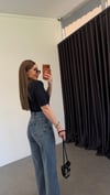 V Yaka Vatkalı Modal Bodysuit Lacivert