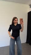 V Yaka Vatkalı Modal Bodysuit Lacivert