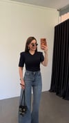 V Yaka Vatkalı Modal Bodysuit Lacivert