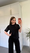 Vina Payet İşlemeli T-shirt Siyah