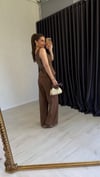 Waistcoat Takım Kahverengi