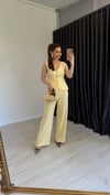 Waistcoat Takım Sarı