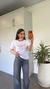 Yaka Kısmı Örme Detaylı T-shirt Beyaz