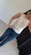 Zr Süveter Detay Triko Bluz Krem