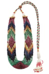 5 Sıralı Yakut-Safir-Zümrüt Multi Color Kolye 
