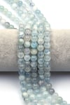 Akuamarin Doğal Taş Dizi 8 mm Küre Kesim - DZ-1436