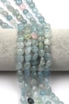 Akuamarin Doğaltaş Dizi 8 x 11 mm Özel Kesim