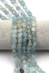 Akuamarin Doğaltaş Dizi 8 x 11 mm Özel Kesim