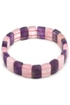 Ametist - Pembe Kuvars Doğal Taş Bileklik 9 x 14 mm Özel Kesim