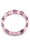 Ametist - Pembe Kuvars Doğal Taş Bileklik 10 x 20 mm Özel Kesim