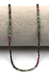 Anyolit ( Ruby Zoisite ) Doğal Taş Dizi 2 mm Fasetli Küre Kesim - DZ-1293