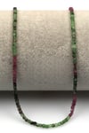 Anyolit ( Ruby Zoisite ) Doğal Taş Dizi 2 mm Fasetli Küp Kesim - DZ-1299