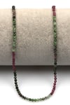 Anyolit ( Ruby Zoisite ) Doğal Taş Dizi 2 mm Fasetli Küre Kesim - DZ-1293