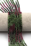 Anyolit ( Ruby Zoisite ) Doğal Taş Dizi 3 mm Fasetli Küre Kesim - DZ-1286