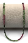 Anyolit ( Ruby Zoisite ) Doğal Taş Dizi 3 mm Fasetli Küre Kesim - DZ-1286