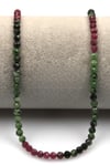 Anyolit ( Ruby Zoisite ) Doğal Taş Dizi 4 mm Fasetli Küre Kesim - DZ-1288