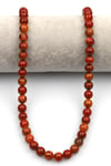 Ateş Akik-Fire Agate Doğaltaş Dizi 8 mm Küre Kesim