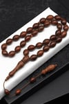Azobe Ağacı Tesbih 10 x 14 mm Arpa Kesim