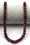 Bordo Renkli Kuvars Doğal Taş Dizi 6 x 7 mm Küp Kesim