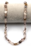 Botswana Akik Doğal Taş Dizi 6 x 8 mm Mercimek Kesim