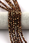 Bronz Renkli Hematit Dizi 5 x 6 mm Burgulu Kesim