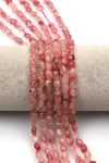 Çilek Kuvars Doğal Taş Dizi 5 x 8 mm Mercimek Kesim - DZ-1272