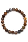 Dağ Akik (Mountain Agate) Doğal Taş Bileklik 8 mm Küre Kesim - BLK-2151